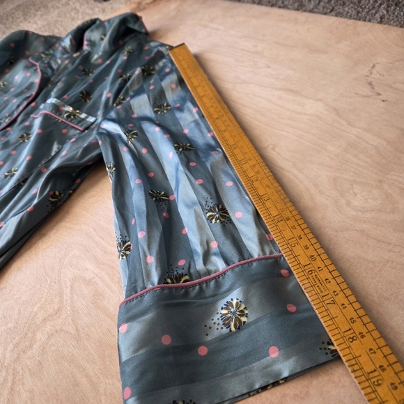 Free People Intimately Pajama Party Sleep Satin PJ Top in Hazy Blue Size Small - Picture 14 of 14